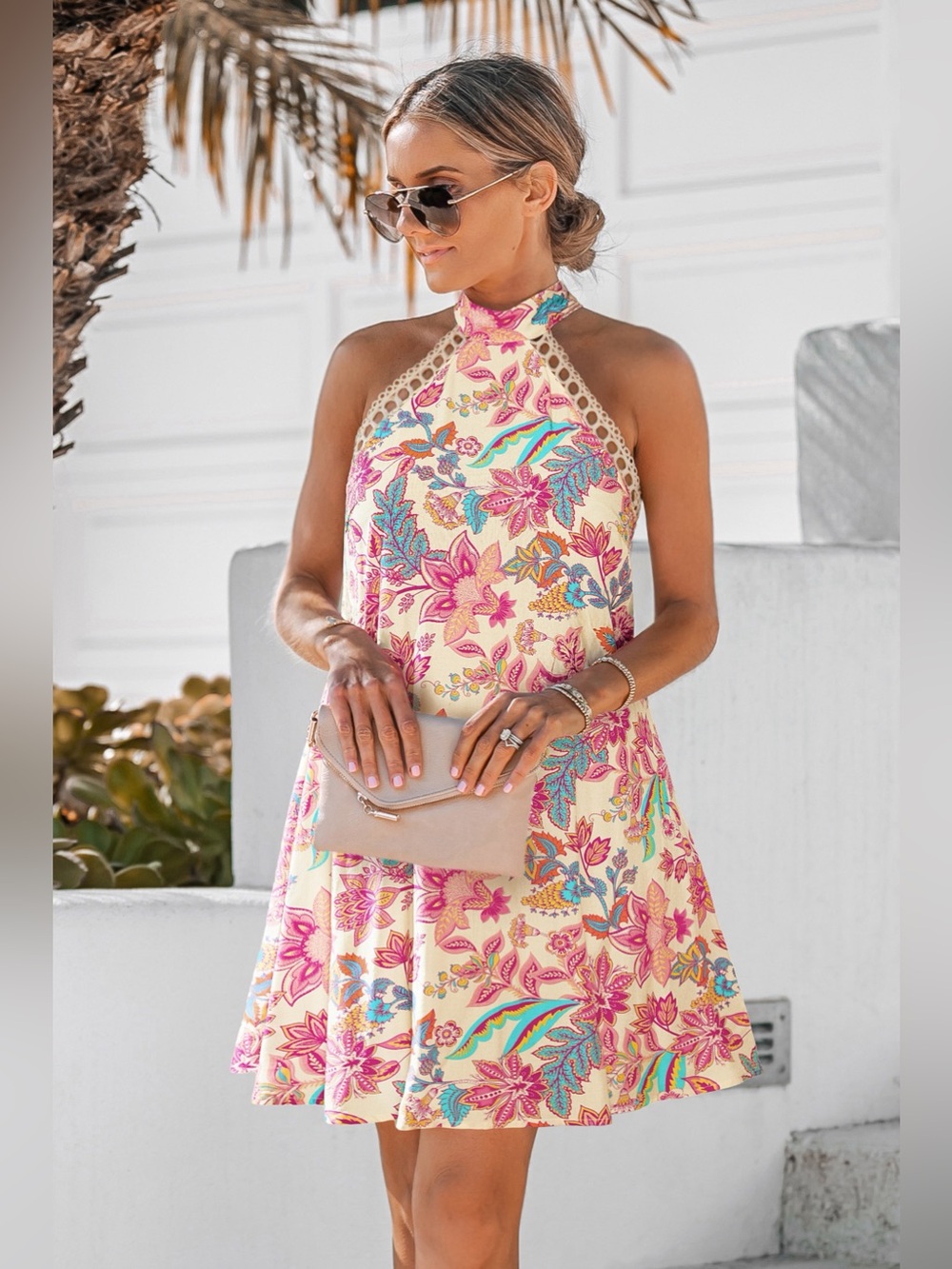 NWT Cupshe Playful Crush Floral Mini Dress